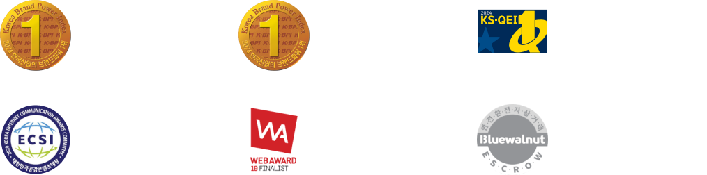 한국산업의 브랜드 파워 승용차타이어 부문 22년 연속 1위/한국산업의 브랜드 파워 타이어전문점 부문 16년 연속 1위/한국품질만족지수 자동차용타이어 부문 16년 연속 1위/대한민국 공감컨텐츠 대상 캠페인 부문 수상 19년 연속 1위/웹어워드 코리아 2019 모바일웹 고객 서비스분야 최우수상/Bluewalnut 구매안전(에스크로) 서비스