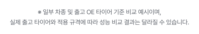 OE타이어 비교 유의사항
